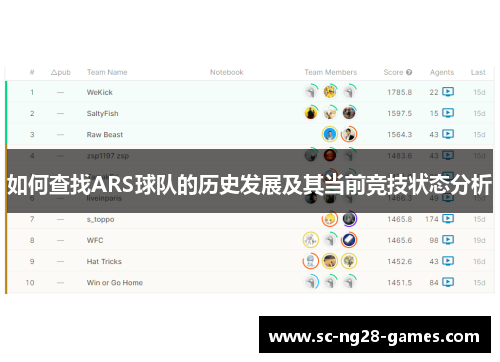 如何查找ARS球队的历史发展及其当前竞技状态分析 如何查找ARS球队的历史发展及其当前竞技状态分析