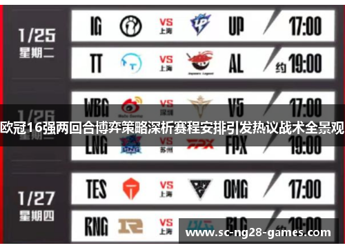 欧冠16强两回合博弈策略深析赛程安排引发热议战术全景观 欧冠16强两回合博弈策略深析赛程安排引发热议战术全景观